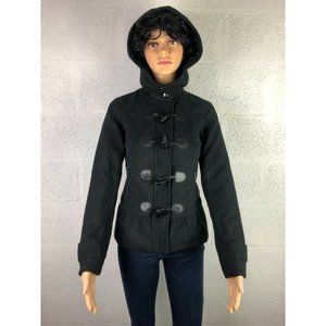 Hydraulic The Blue Jean Standard Black Pea Coat Jacket Style H22609F-ME Size XS